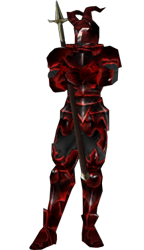 Vampire wearing Dragon Plate armor