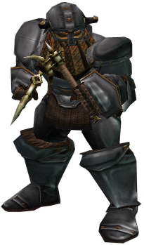 A Dwarf Warrior dual wielding Crescent Axes