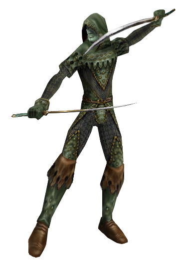 Elf Ranger wielding Tlanarion swords